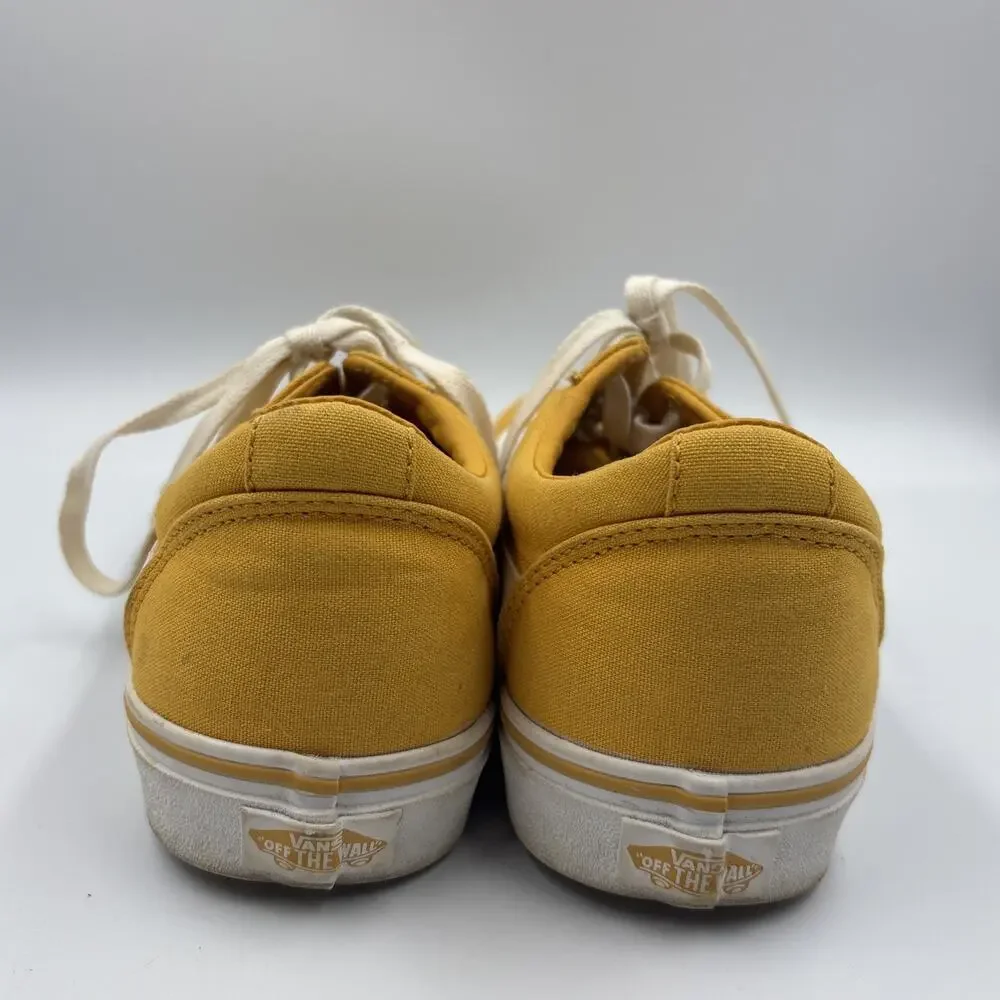 VANS Canvas Off The Wall Yellow Men 7.5 & Women 9 Sneakers Shoes 500714